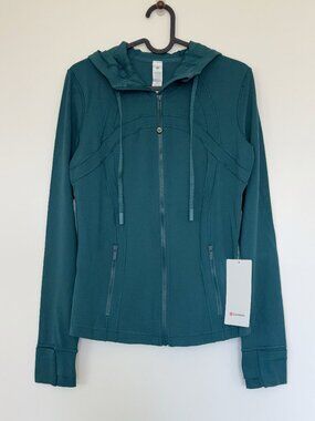Lululemon Hooded Define Jacket Nulu, Storm Teal Green, Size 8, NWT NEW